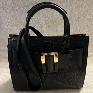 Louise et Cie black leather shoulder bag